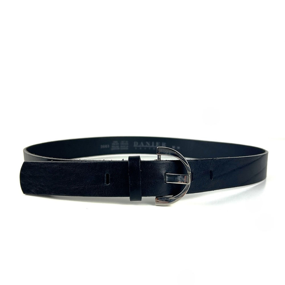 Danier Italian Leather Belt Womens Medium‎ 33 Black Slim